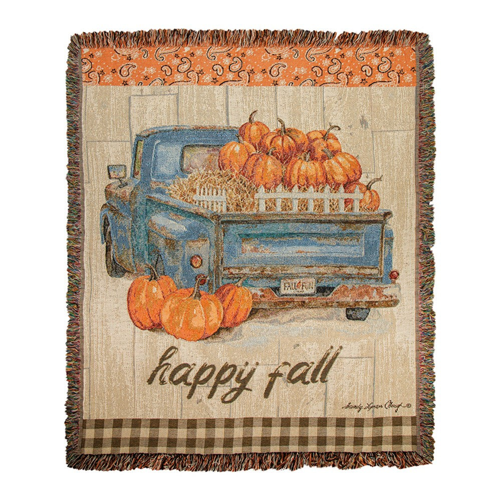 Pumpkin Truck Tapestry Throw Blanket By Sandy Lynam Clough Pumpkin Truck Tapestry Throw Blanket By Sandy Lynam Clough